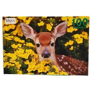Vintage 2000 Vista Puzzles Baby Deer Jigsaw 100 Piece Kid Family Entertainment